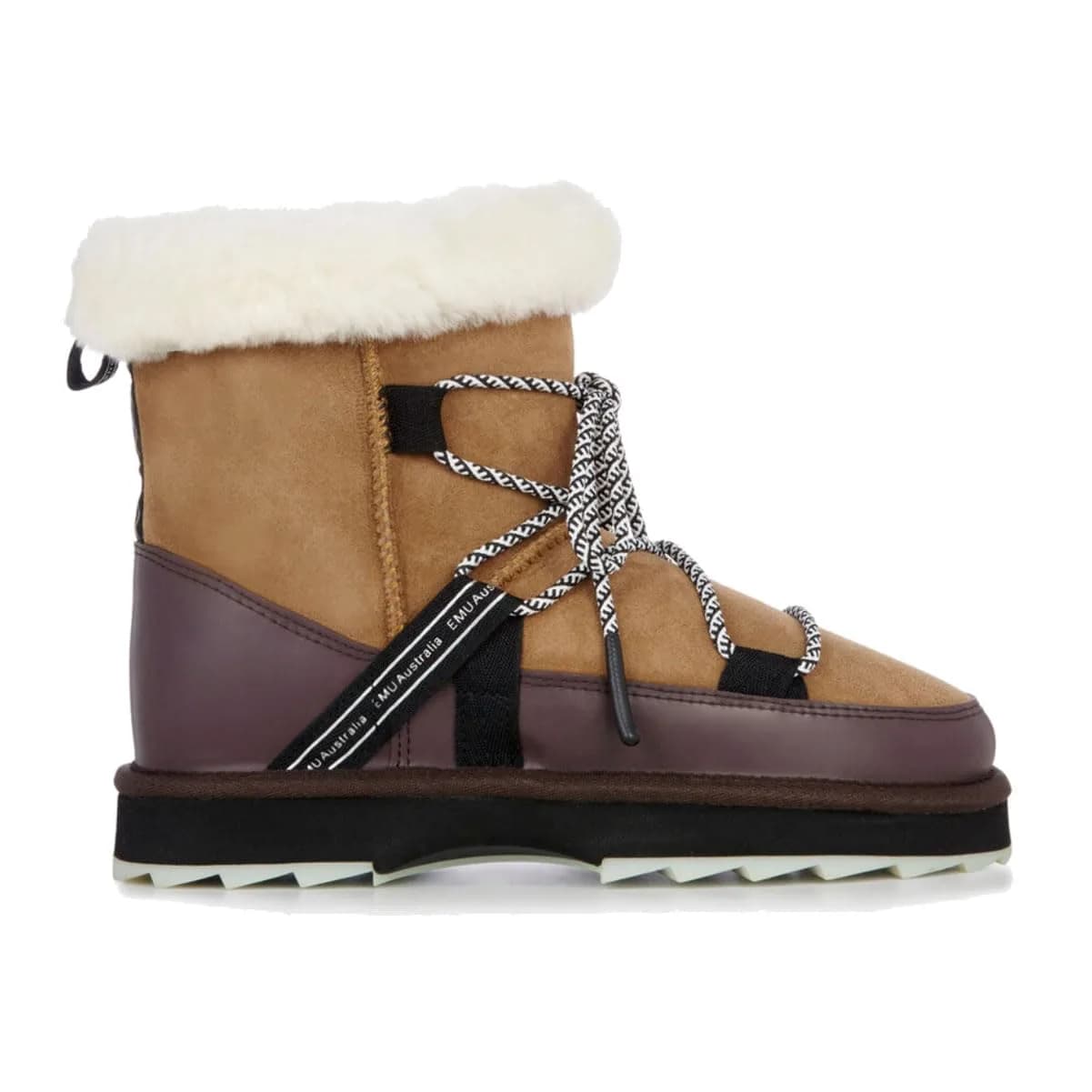 EMU Blurred Womens Hiking Boots Chestnut US 5 | Waterproof Sheepskin Ankle Boot