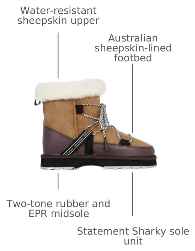 EMU Blurred Womens Hiking Boots Chestnut US 5 | Waterproof Sheepskin Ankle Boot thumbnail 3