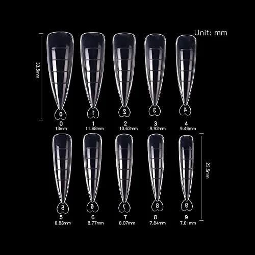 desdemona Poly Extension Gel Dual Nail Forms Stiletto Set 100 Count (Pack of 1) | Reusable Nail Molds for Salon & DIY thumbnail 6