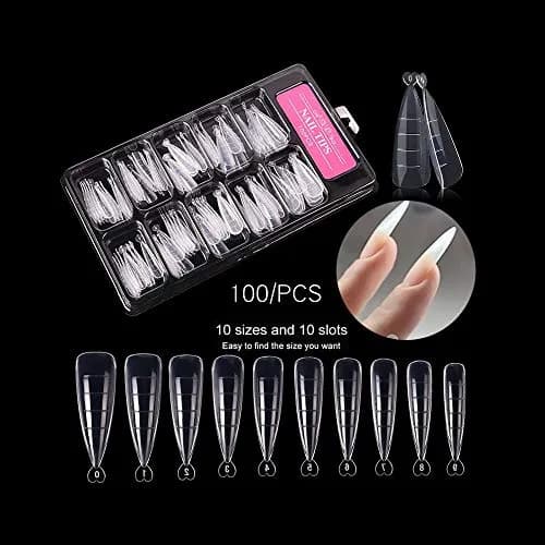 desdemona Poly Extension Gel Dual Nail Forms Stiletto Set 100 Count (Pack of 1) | Reusable Nail Molds for Salon & DIY thumbnail 2