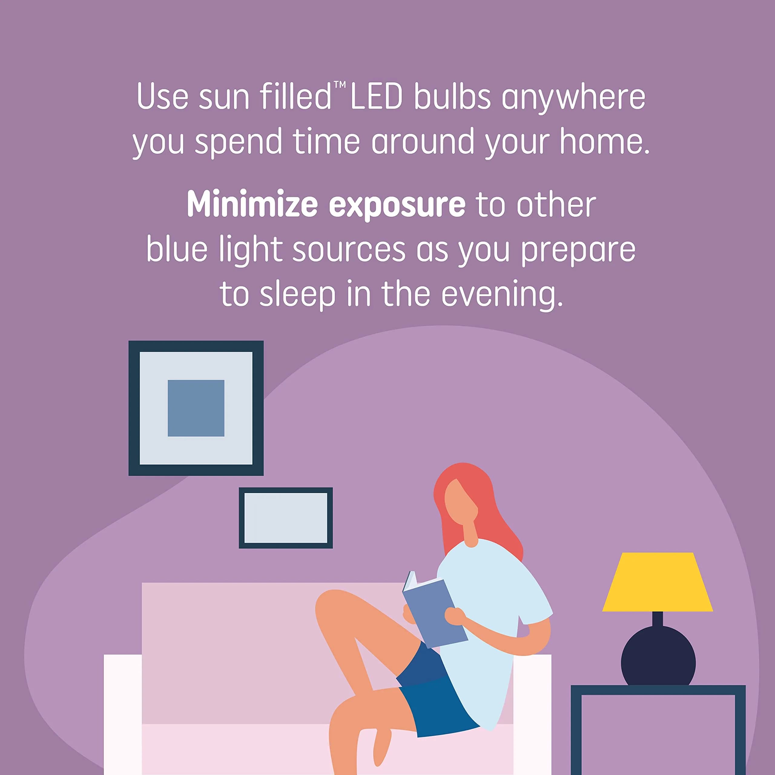 GE Sun Filled LED Light Bulb, Soft White, A21 Shape, 60W Equivalent, 1-Pack | Natural Sunlight LED for Home - view 4