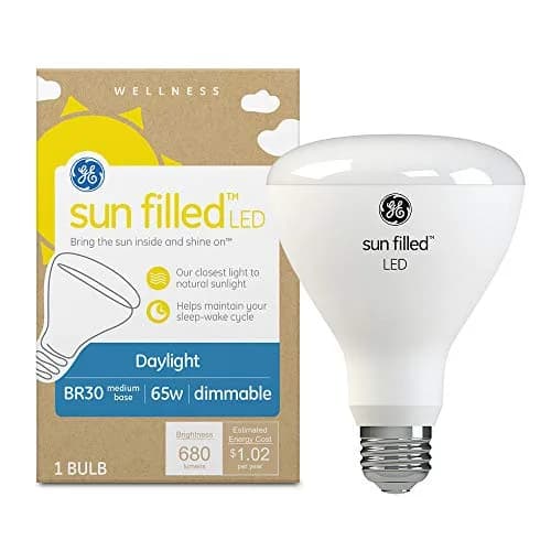 GE Sun Filled BR30 LED Floodlight Bulb, Daylight 5000K, 680 Lumens | 8.5W (65W Equivalent) - 1 Count thumbnail 1