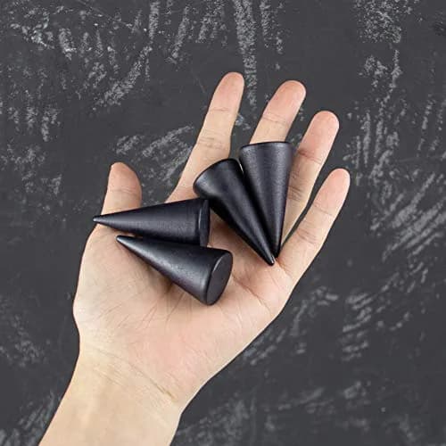 AUEAR Black 10 Pack Wood Cone Ring Holder Stand | Compact Size for Jewelry Display thumbnail 8