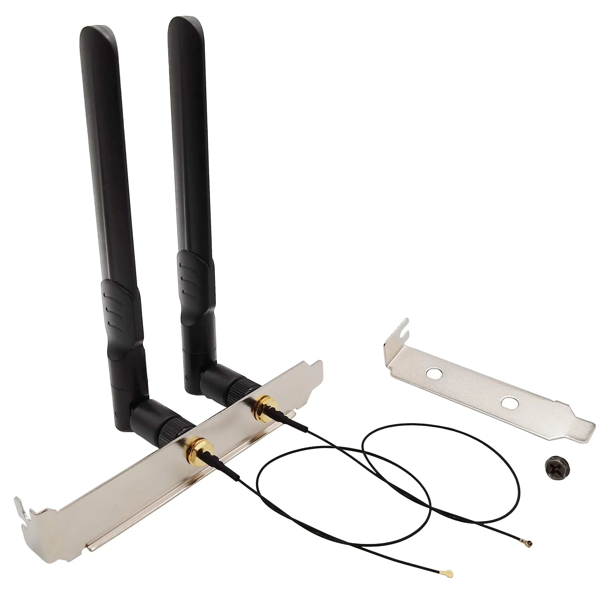 Tenmory WiFi Antenna Dual-Band 8dBi MHF4 Cable Kit for M.2 NGFF Card | High-Gain Omni-Directional