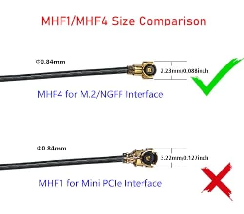 Tenmory WiFi Antenna Dual-Band 8dBi MHF4 Cable Kit for M.2 NGFF Card | High-Gain Omni-Directional thumbnail 6