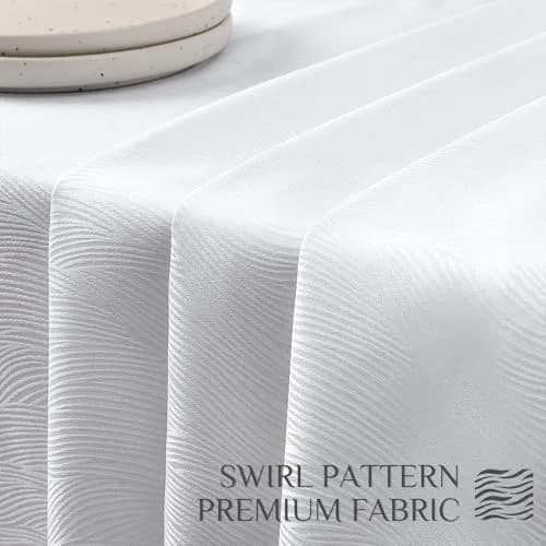 Softalker Jacquard Rectangle Tablecloth 52 x 70 Inch | Elegant Damask Design for Dining thumbnail 5