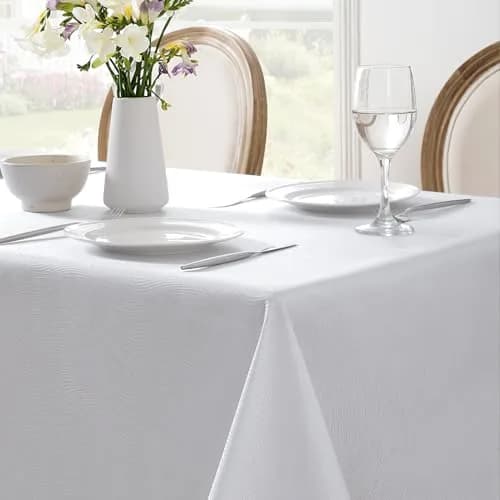 Softalker Jacquard Rectangle Tablecloth 60 x 84 Inch | Elegant Damask Design for Dining thumbnail 6