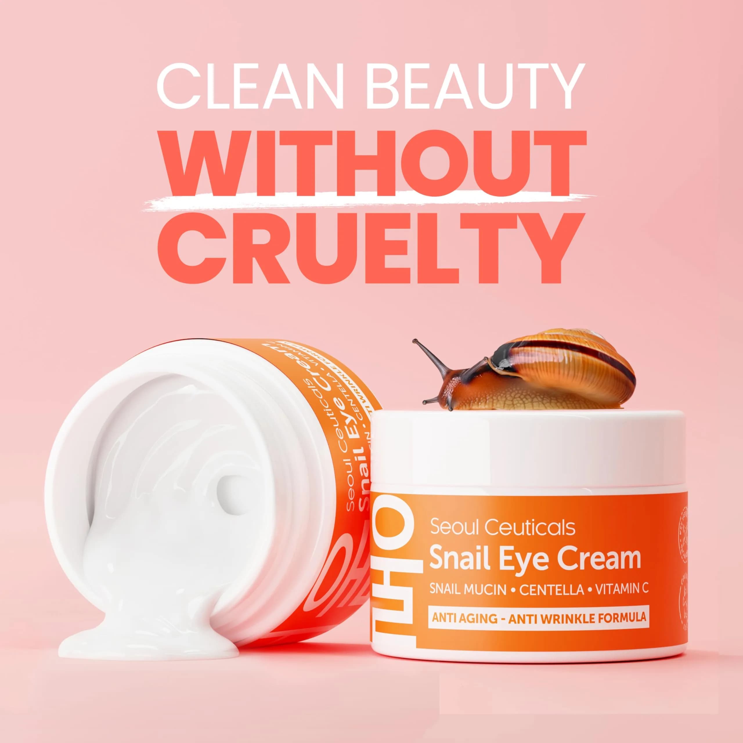 SeoulCeuticals Korean Snail Mucin Eye Cream 0.5 fl oz (14.7 ml) | 97.5% Snail Filtrate for Anti-Aging - view 5