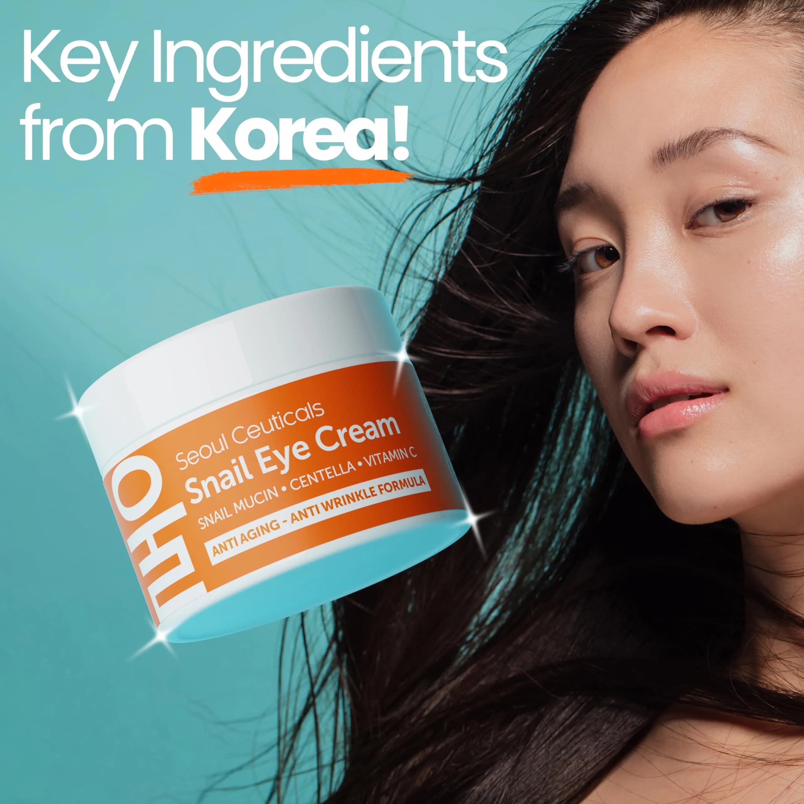 SeoulCeuticals Korean Snail Mucin Eye Cream 0.5 fl oz (14.7 ml) | 97.5% Snail Filtrate for Anti-Aging - view 8