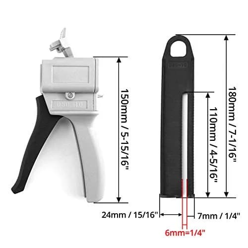 QWORK 50ml Dual Cartridge Glue Gun | 10:1/4:1 Ratio Epoxy Applicator thumbnail 5