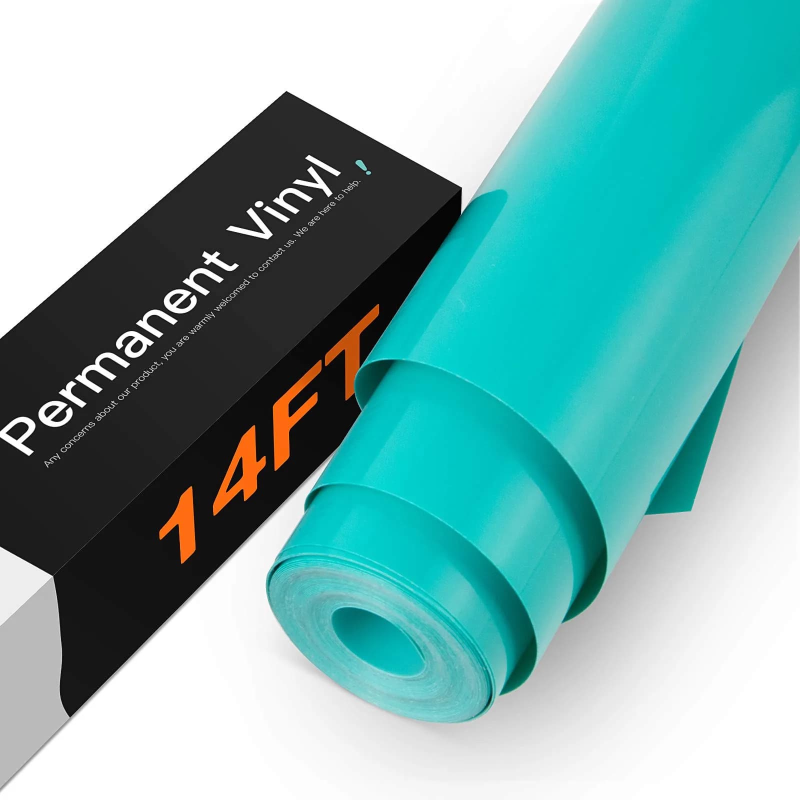 HTVRONT Glossy Turquoise Permanent Vinyl Roll 12in x 14ft | Waterproof & Easy Cut - main product image
