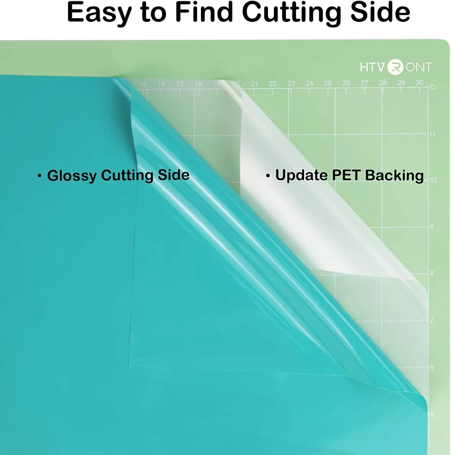HTVRONT Glossy Turquoise Permanent Vinyl Roll 12in x 14ft | Waterproof & Easy Cut - view 5