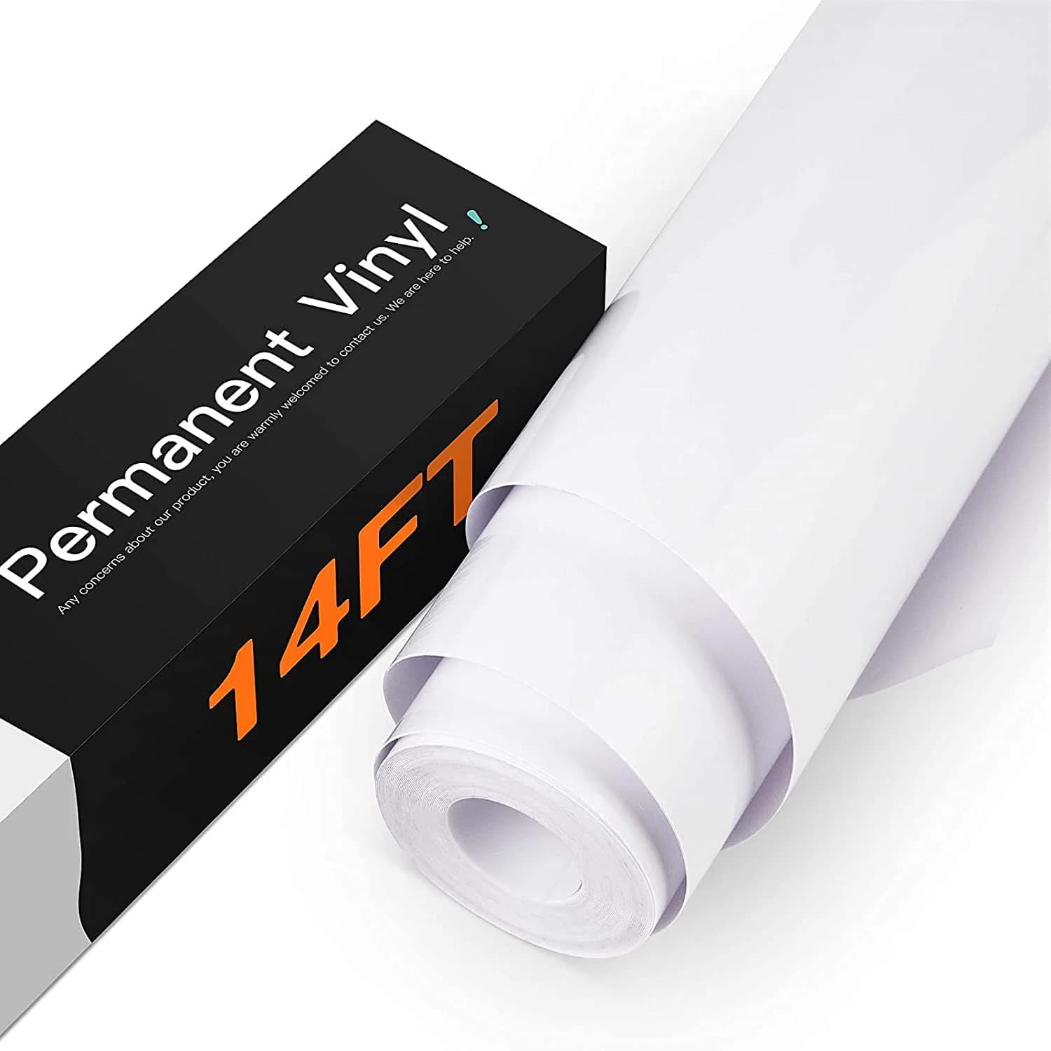 HTVRONT Glossy White Permanent Vinyl Roll 30cm x 4.2m (12" x 14FT) | Easy Cut & Weed for Crafts - main product image