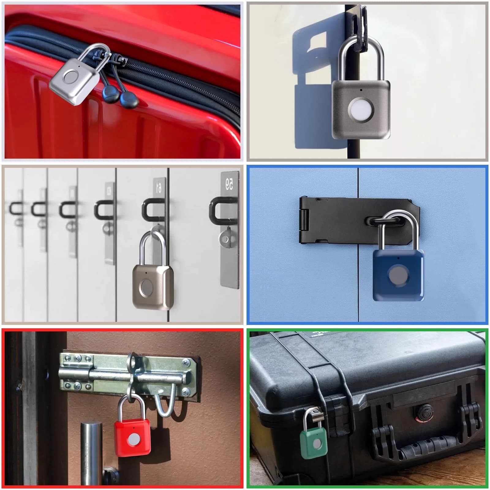 Pothunder Fingerprint Smart Padlock Lock Gray | Biometric Keyless Thumbprint Lock 62g (2.2 oz) - view 8