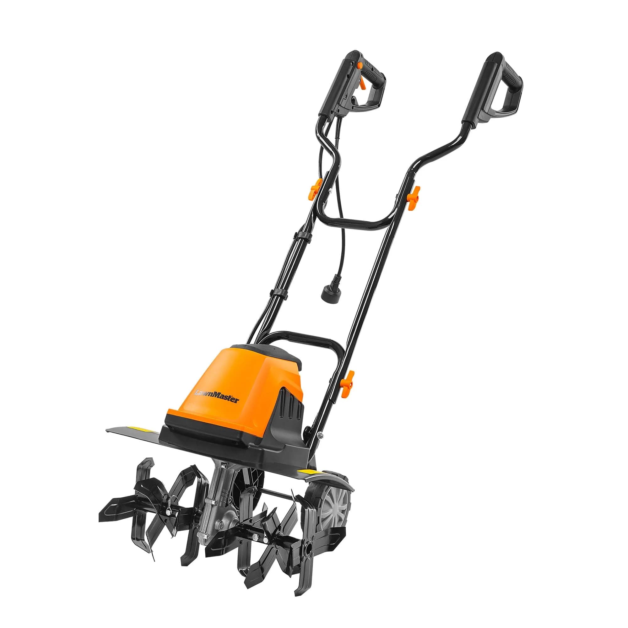 LawnMaster 13.5 Amp 18” Electric Tiller – TE1318M | Efficient Soil Cultivation for Medium Gardens — 18-inch Black & Orange