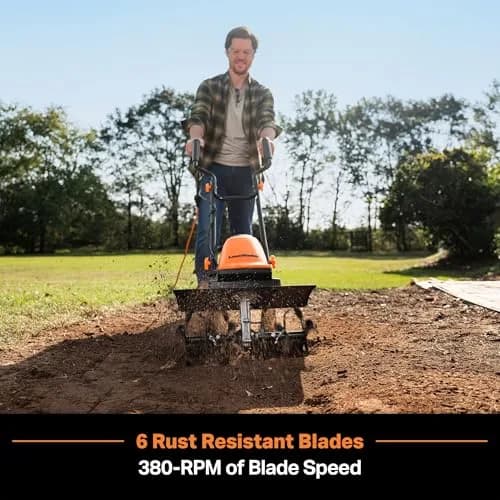 LawnMaster 13.5 Amp 18” Electric Tiller – TE1318M | Efficient Soil Cultivation for Medium Gardens thumbnail 2