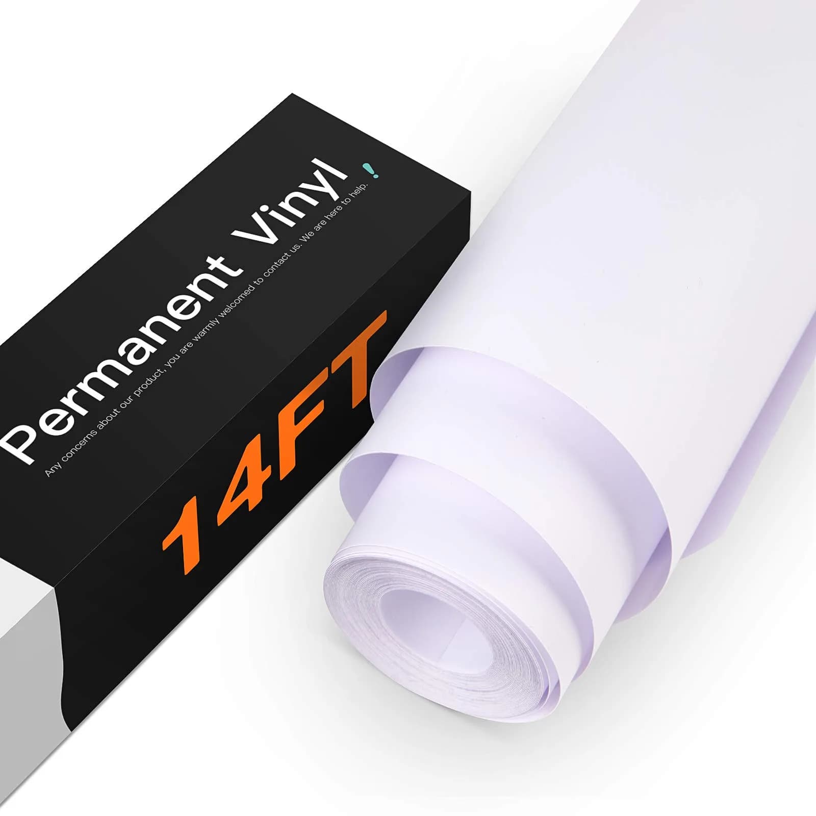 HTVRONT Matte White Permanent Vinyl Roll 3.65m (12" x 14FT) | Waterproof & Easy to Cut for Decals & Signs - main product image
