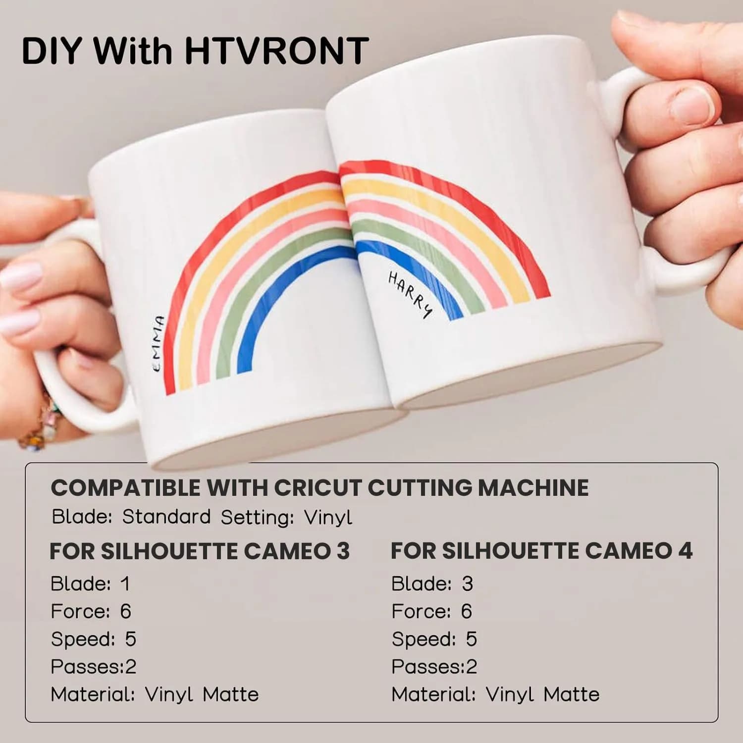 HTVRONT Matte White Permanent Vinyl Roll 3.65m (12" x 14FT) | Waterproof & Easy to Cut for Decals & Signs - view 6