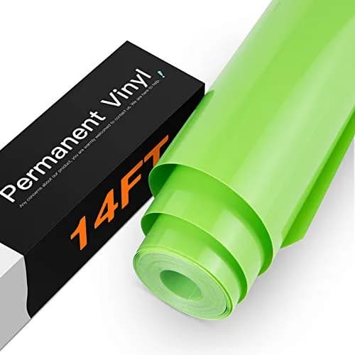 HTVRONT Glossy Apple Green Permanent Vinyl Roll 3.65m (12" x 14FT) | Waterproof & Easy Cut for Cricut thumbnail 1