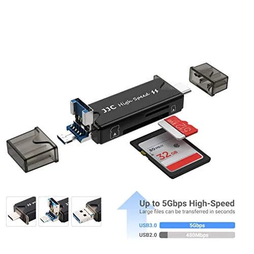 JJC 24-Slot Memory Card Case Holder with USB 3.0 Card Reader | Stores 16 Micro SD & 8 SD Cards thumbnail 2