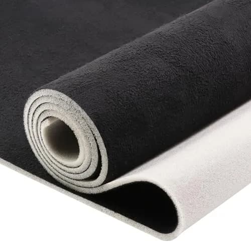 SBWLKJ Black Suede Headliner Fabric 60" Wide by 72" with Foam Backing | Automotive Interior Replacement thumbnail 1