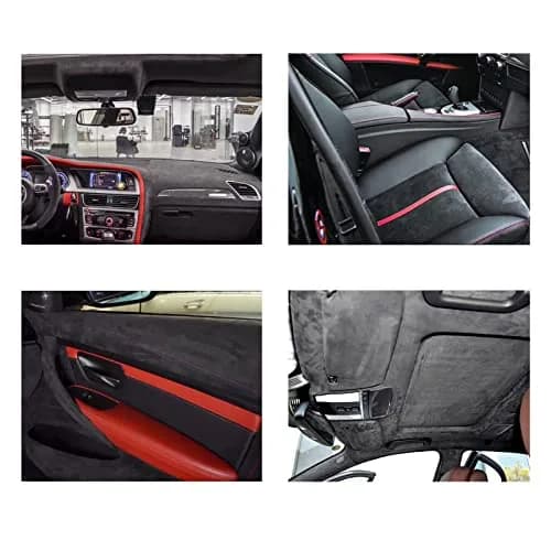 SBWLKJ Black Suede Headliner Fabric 60" Wide by 72" with Foam Backing | Automotive Interior Replacement thumbnail 8
