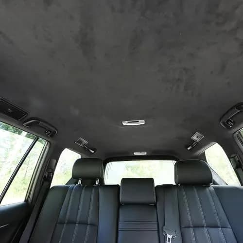 SBWLKJ Black Suede Headliner Fabric 60" Wide by 144" with Foam Backing | Automotive Interior Replacement thumbnail 5
