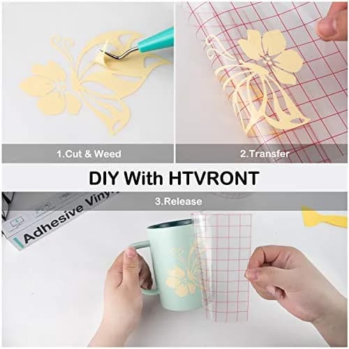 HTVRONT Glossy Beige Permanent Vinyl Roll 30cm x 4.2m (12" x 14FT) | Waterproof & Easy Weed for Cricut & Silhouette thumbnail 7