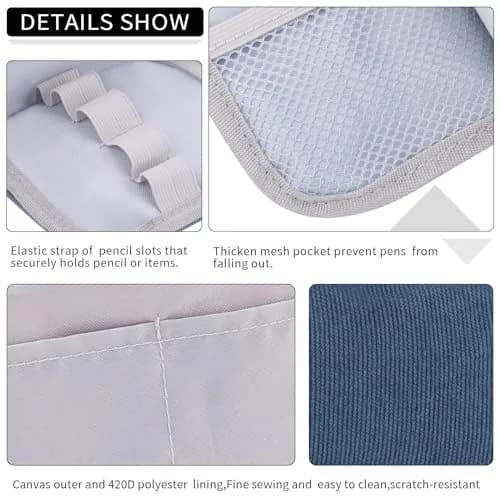 EASTHILL Big Capacity Pencil Case Blue | Durable Corduroy Organizer for Students & Professionals thumbnail 5