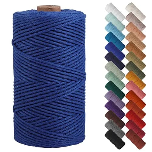 NOANTA Royal Blue Macrame Cord 2mm 220yds | Soft Cotton Rope for Crafts & Home Decor thumbnail 1