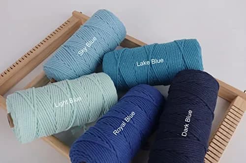 NOANTA Royal Blue Macrame Cord 2mm 220yds | Soft Cotton Rope for Crafts & Home Decor thumbnail 5