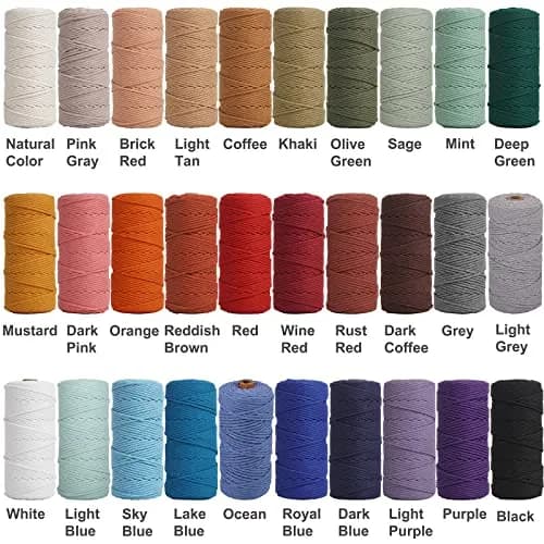 NOANTA Royal Blue Macrame Cord 2mm 220yds | Soft Cotton Rope for Crafts & Home Decor thumbnail 7