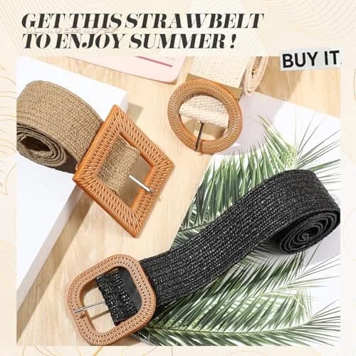 Syhood Woven Belt Dress, Fit Waist Size Below 31'' | Bohemian Style Adjustable Waist Belt thumbnail 6