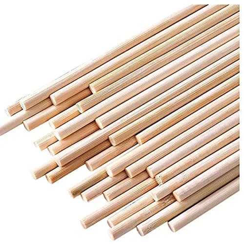 HOPELF Bamboo Dowel Rods 6mm (1/4") x 30cm (12") - 50 Pack | Unfinished Wood for Crafts & DIY Projects thumbnail 1