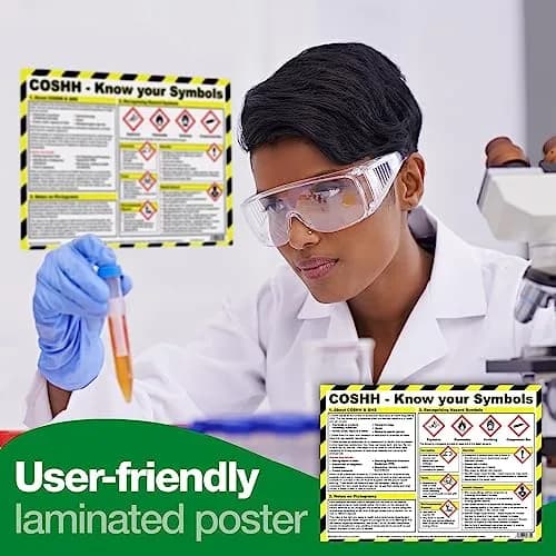 Safety First Aid COSHH Know Your Symbols Poster A3 Laminated | Safety Awareness for Indian Workplaces thumbnail 2