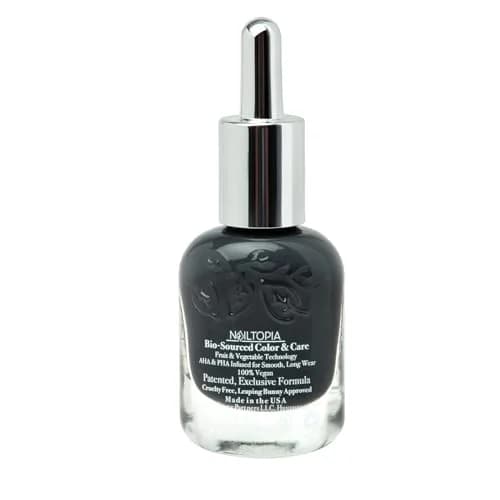Nailtopia Plant-Based Chip Free Nail Lacquer Back to Basics Dark Grey 12ml (0.41 fl oz) | 85% Bio-Sourced, Non-Toxic, Vegan thumbnail 5