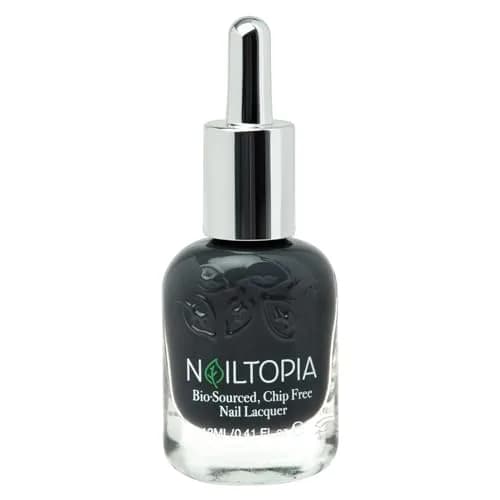 Nailtopia Plant-Based Chip Free Nail Lacquer Back to Basics Dark Grey 12ml (0.41 fl oz) | 85% Bio-Sourced, Non-Toxic, Vegan thumbnail 1