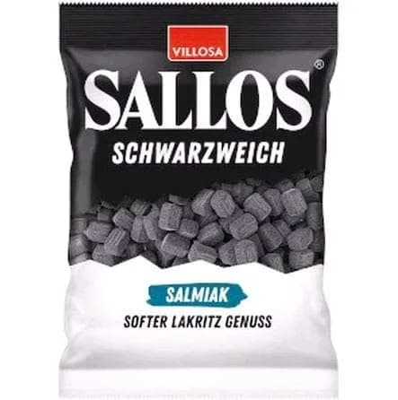 Villosa Sallos Schwarzweich Soft Vegan Salmiak Licorice Candy 2 Pack (400g) | Germany's Best Selling Licorice thumbnail 2