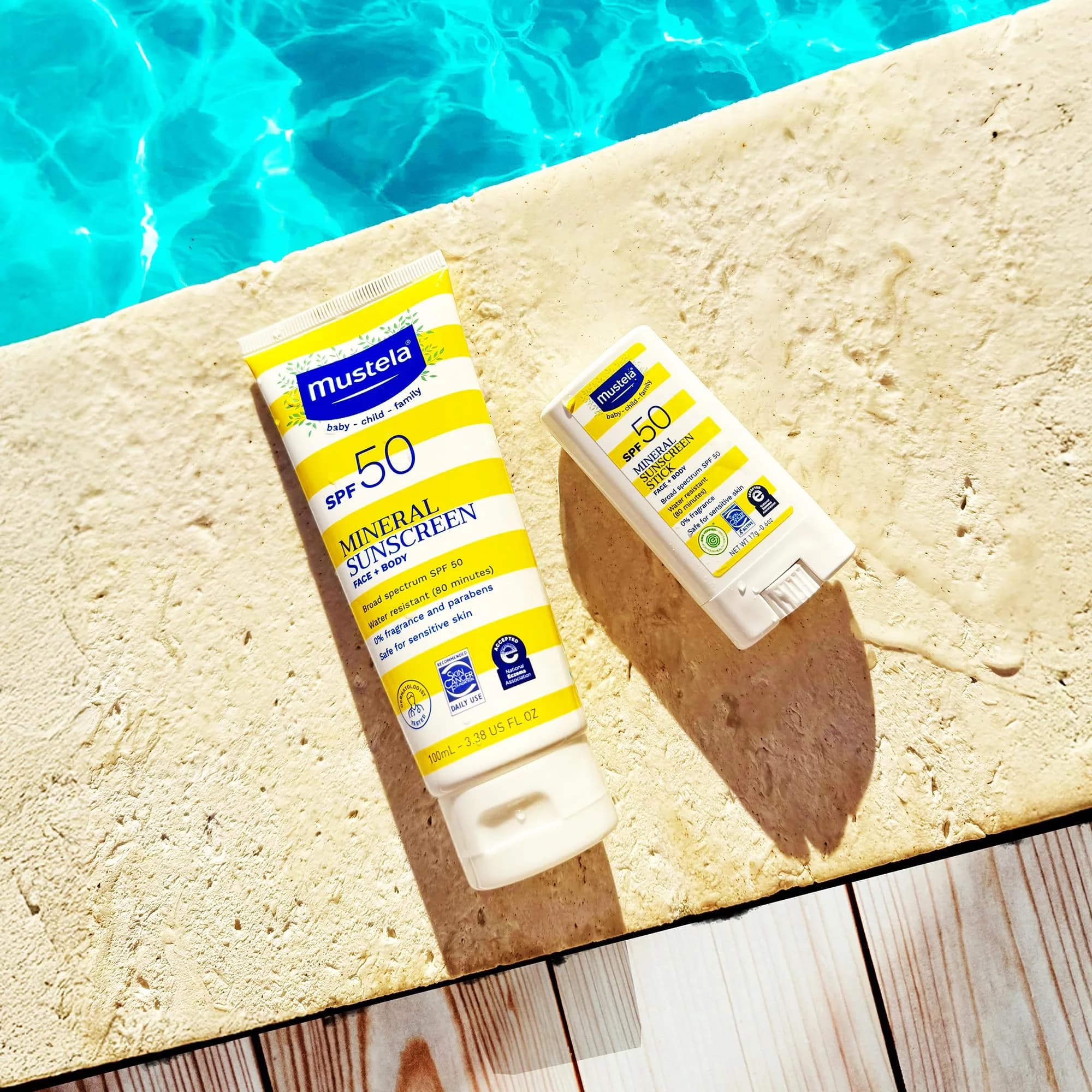 Mustela Baby Mineral Sunscreen Stick SPF 50 17g (0.6 oz) | Fragrance-Free, Water-Resistant Sun Protection - view 2