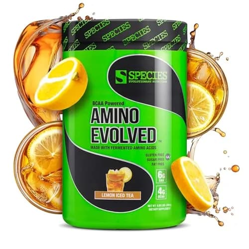 Species Nutrition BCAA & EAA Amino Acids Powder, Lemon Iced Tea, 13.54 oz | Supports Muscle Growth & Recovery thumbnail 1