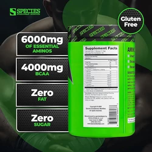 Species Nutrition BCAA & EAA Amino Acids Powder, Strawberry | Supports Muscle Growth & Recovery thumbnail 3