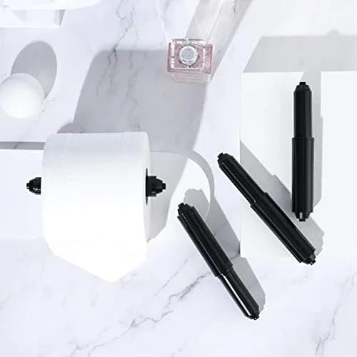 Shappy Black 4 Pcs Toilet Paper Holder Replacement Rods | Universal Spring Loaded for Bathroom Fixtures thumbnail 5