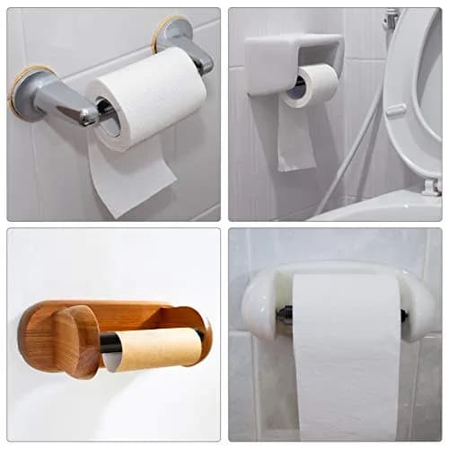 Shappy Black 4 Pcs Toilet Paper Holder Replacement Rods | Universal Spring Loaded for Bathroom Fixtures thumbnail 7