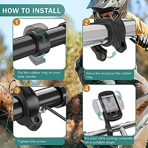 TUSITA Out Front Mount Compatible with Garmin Edge GPS Bike Computer 25.4mm 31.8mm | Secure Handlebar Mount thumbnail 4