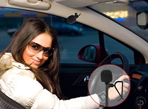 weishan 3.5mm Car Microphone 16ft (5m) External Mic with 2.5mm Adapter | Omni-Directional for Car Stereo Receivers thumbnail 3