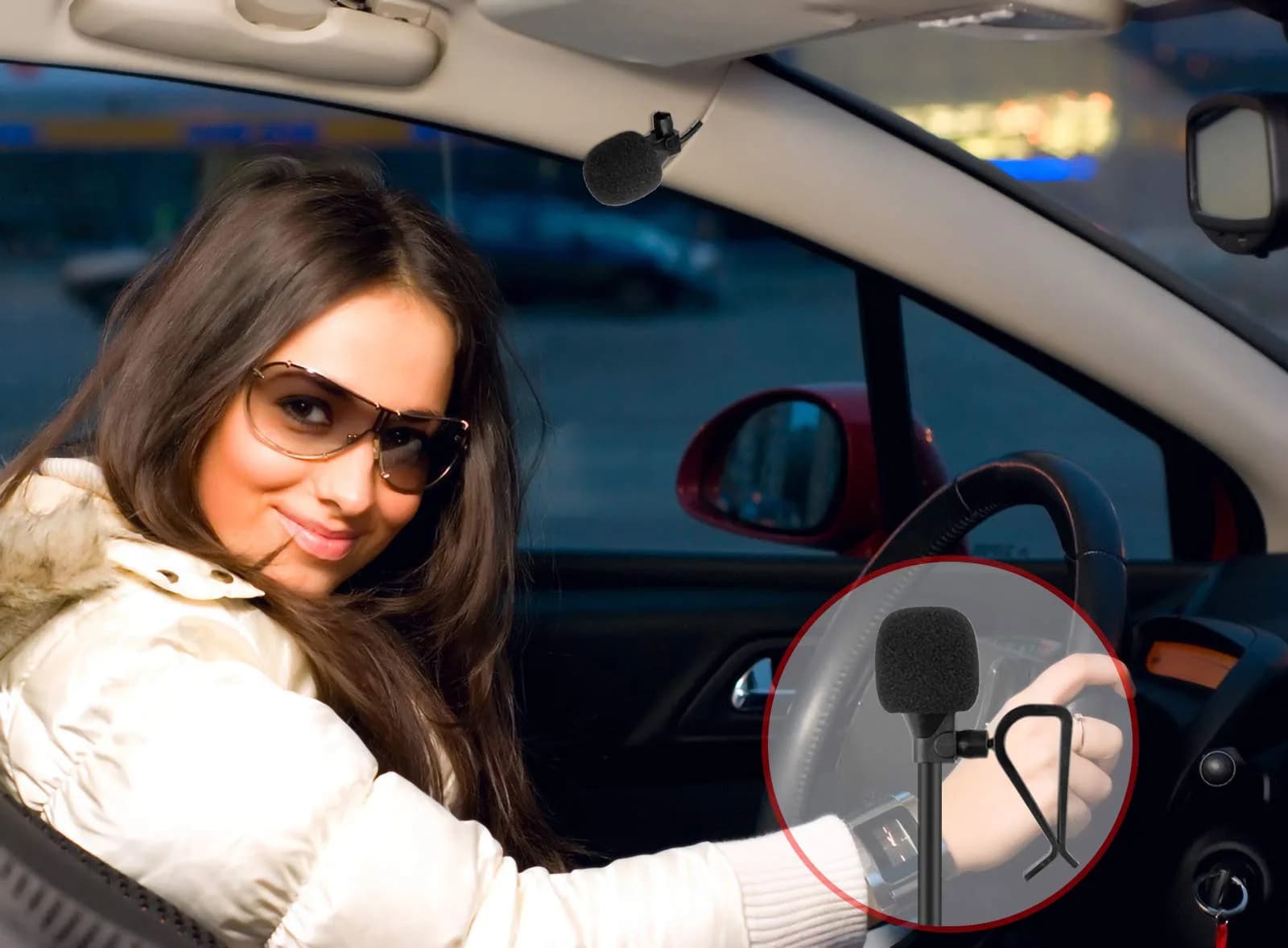 weishan 3.5mm Car Microphone 16ft (5m) External Mic with 2.5mm Adapter | Omni-Directional for Car Stereo Receivers - view 3