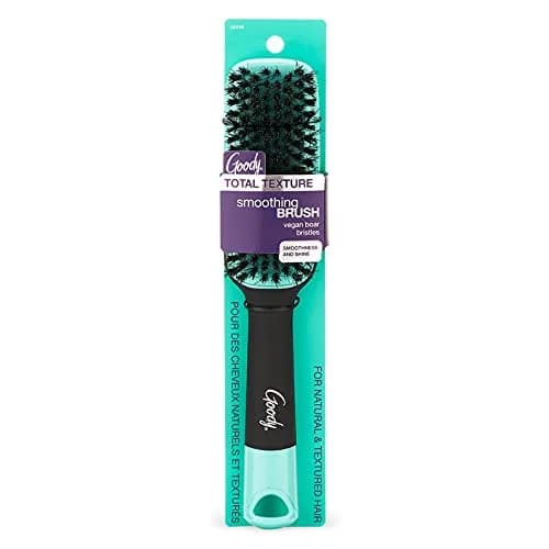 Goody Total Texture Smoothing Brush - Vegan Boar Bristles 23cm (9.1in) | Smooths Hair Cuticles for Enhanced Shine thumbnail 1
