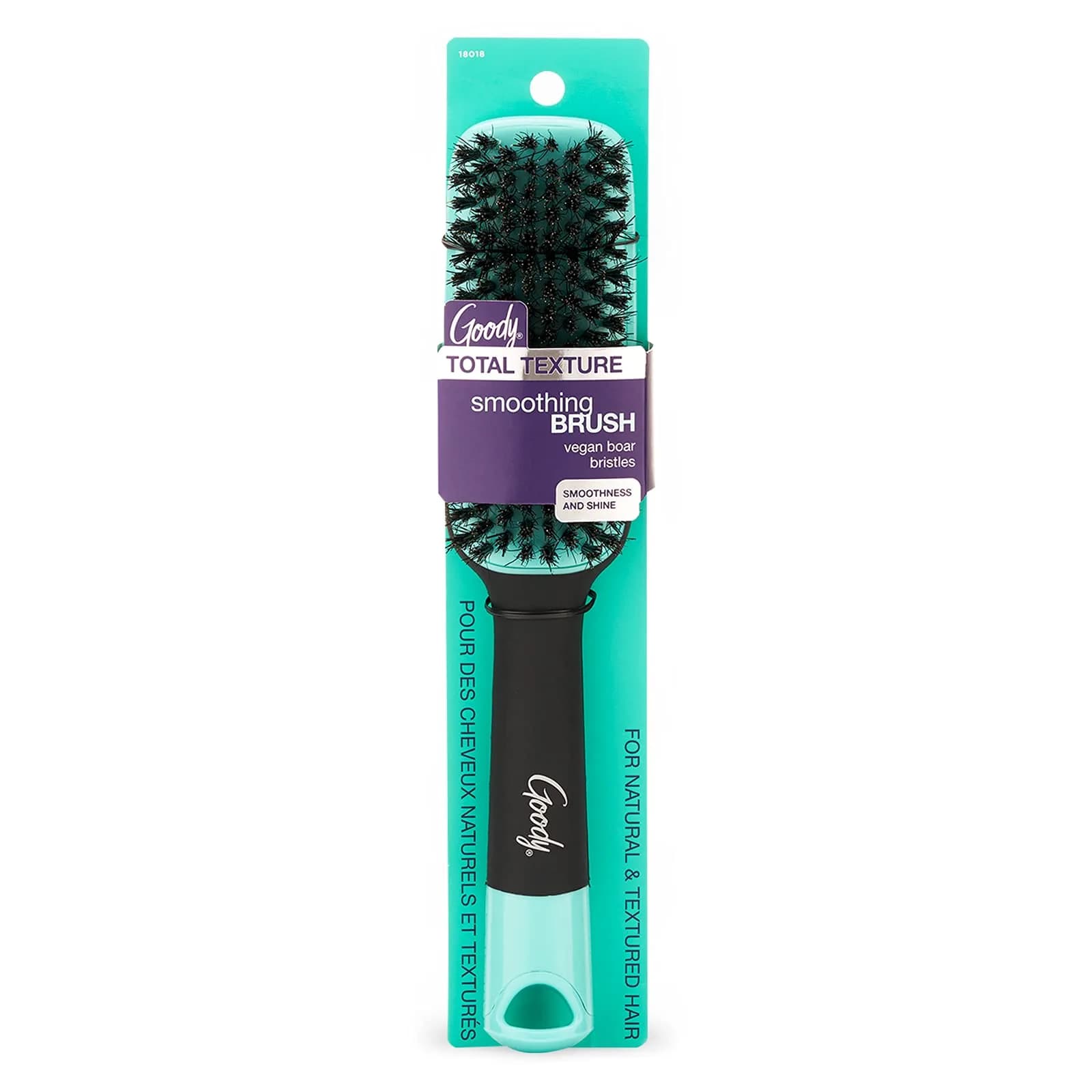 Goody Total Texture Smoothing Brush - Vegan Boar Bristles 23cm (9.1in) | Smooths Hair Cuticles for Enhanced Shine - main product image