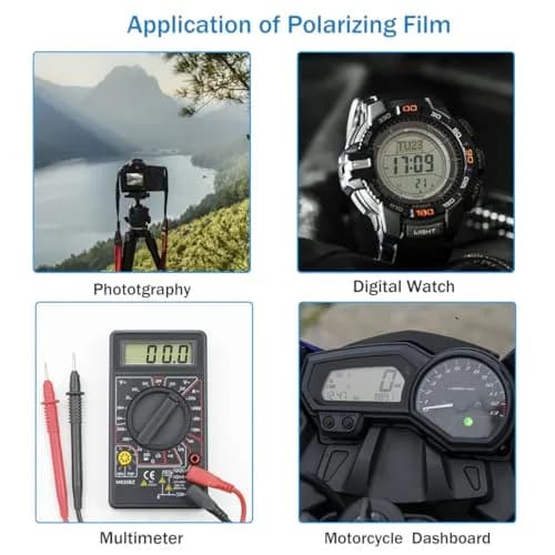 RENIAN Polarized Film Sheets 21cm x 15cm (8.3in x 5.9in) | Linear Polarizer for Photography & Education thumbnail 4