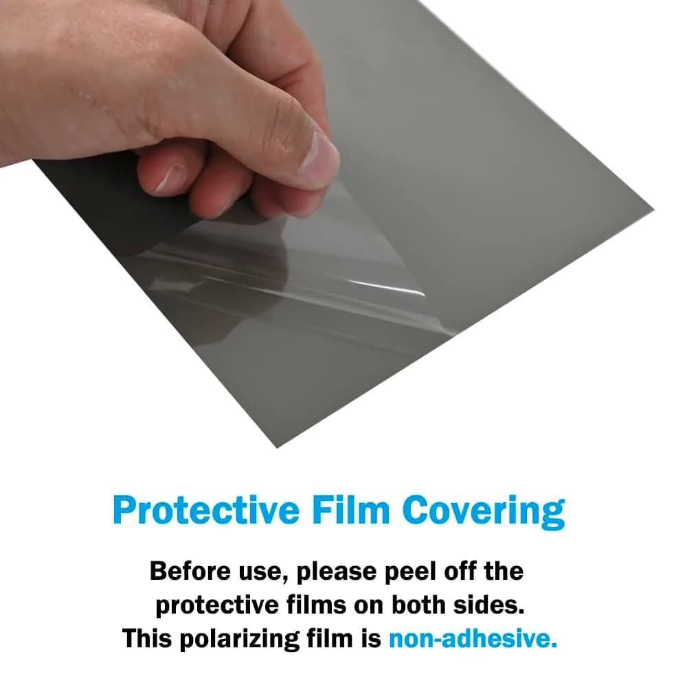 RENIAN Polarized Film Sheets 21cm x 15cm (8.3in x 5.9in) | Linear Polarizer for Photography & Education - view 5